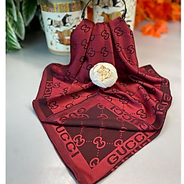 GUCCİ ÇİFT TARAFLI KAŞMİR İPEK EŞARP - BORDO