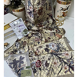 Gucci İthal Çifttaraflı vual ipek - Krem Vizon