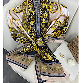 VERSACE VUAL İPEK ŞAL- AÇIK PUDRA