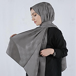 Dama Desen Jakar Şal - Füme