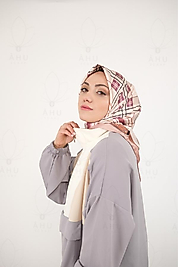 Vakko Twill Eşarp Kiremit/Pudra