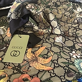 Gucci İthal Çifttaraflı vual ipek - Siyah vizon