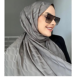 Su Yolu Pamuk Jakar Şal - Antrasit