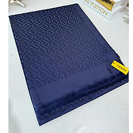 İthal Fendi Kaşmir Yün İpek Şal - Lacivert