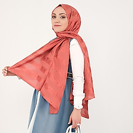 Louıs Luvitton Marka İpek Şal Gül kurusu