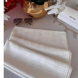 Kibrit Desen İpeksi Jakar Şal 44511 - Ekru