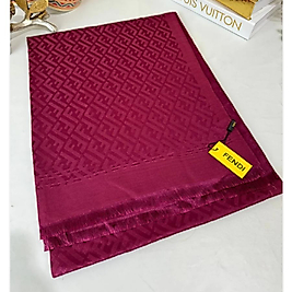 İthal Fendi Kaşmir Yün İpek Şal - Bordo