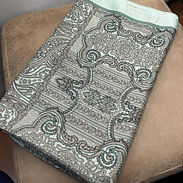 Etnik Özel Doku Pamuk Şal- Yeşil