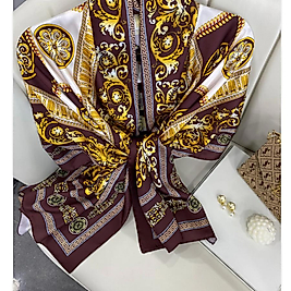 VERSACE VUAL İPEK ŞAL- MÜRDÜM