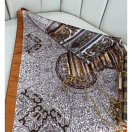 Etro Desen Vual İpek Şal - Kiremit