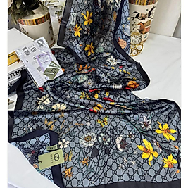 Gucci İthal Çifttaraflı vual ipek - Siyah Gri