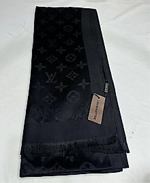 İthal Lv Kaşmir Yün İpek Şal - Siyah