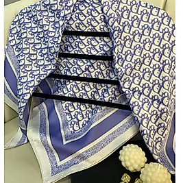 Vakko Kare Desen Twill Eşarp -Lavanta