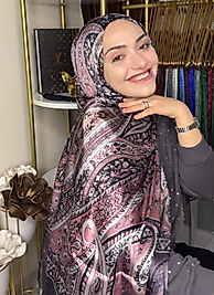 Etro Desen Hint Vual İpek Şal - Gül kurusu