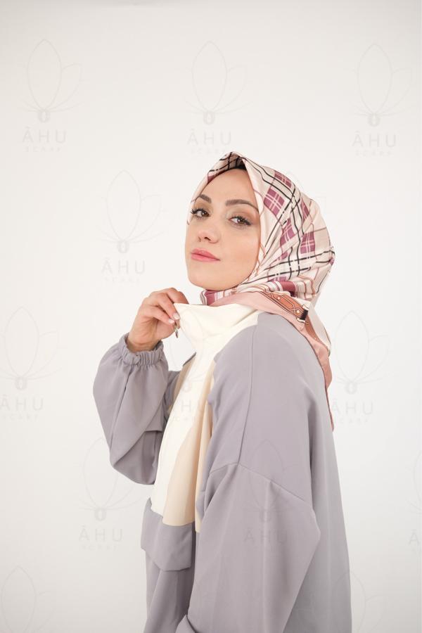 Vakko Twill Eşarp Kiremit/Pudra