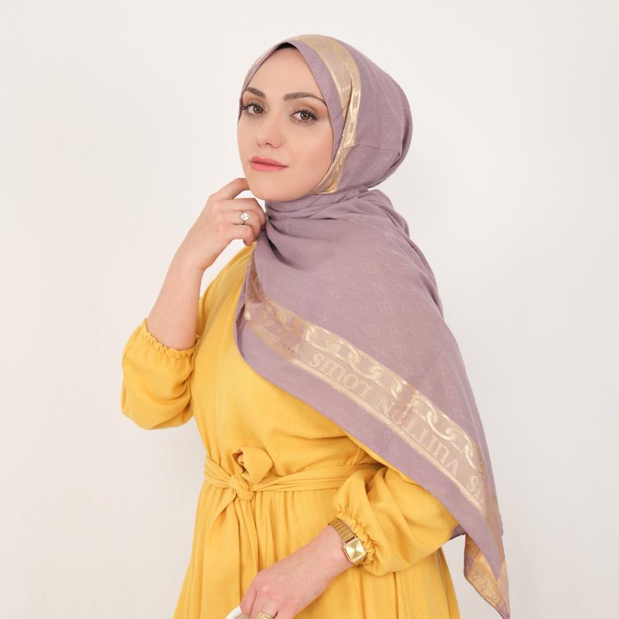 louıs Luvıtton Krep Yün İpek Şal eşarp Lavanta