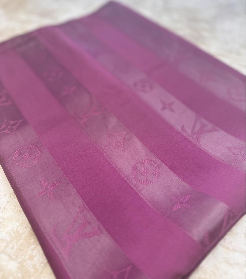 Louıs Luvitton Marka İpek Şal Mürdüm