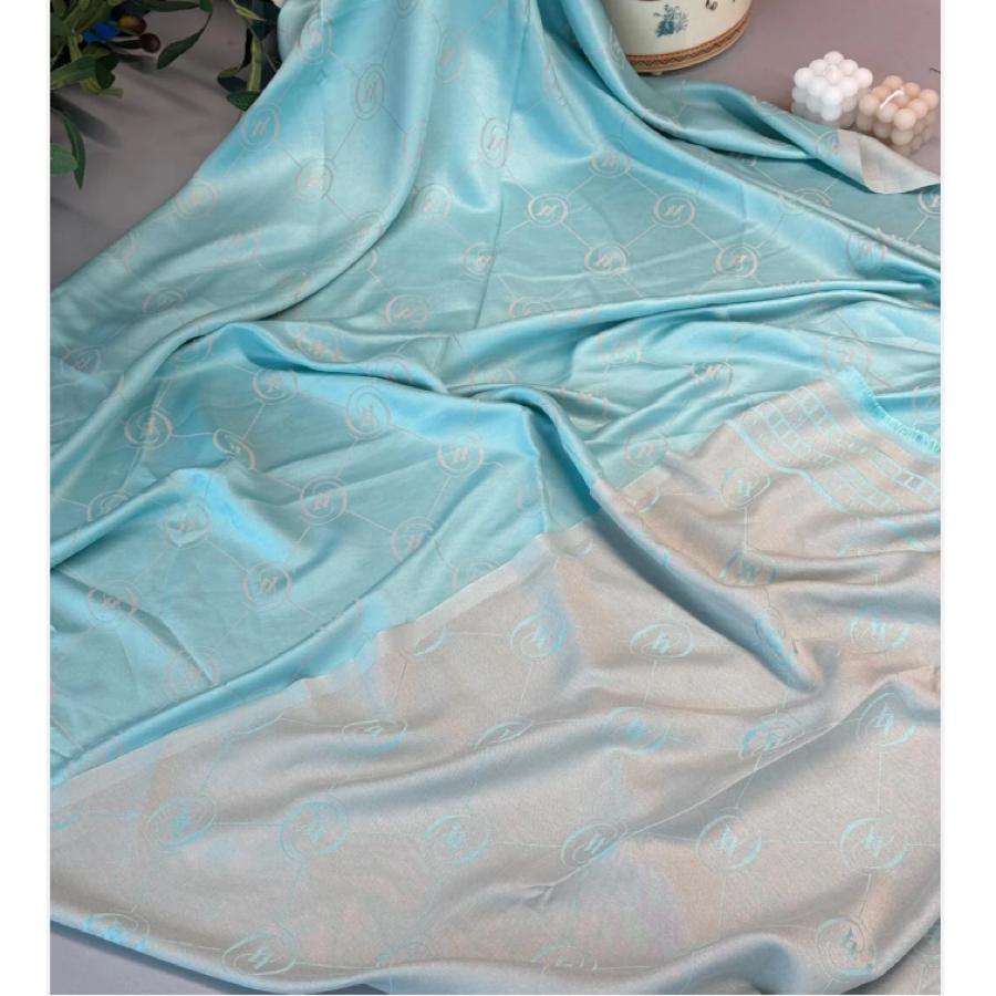 Vakko Pamuk İpeksi Şal Çift Taraflı -Su Yeşili