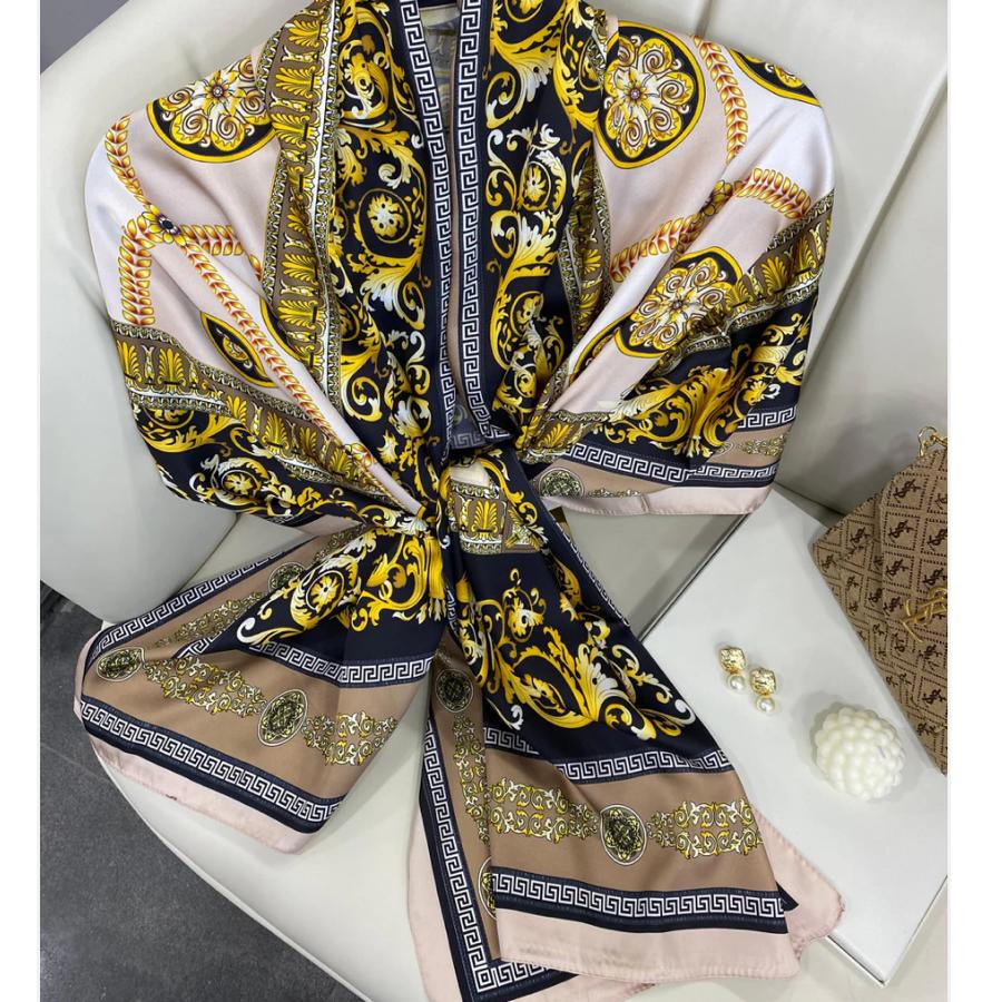 VERSACE VUAL İPEK ŞAL- AÇIK PUDRA