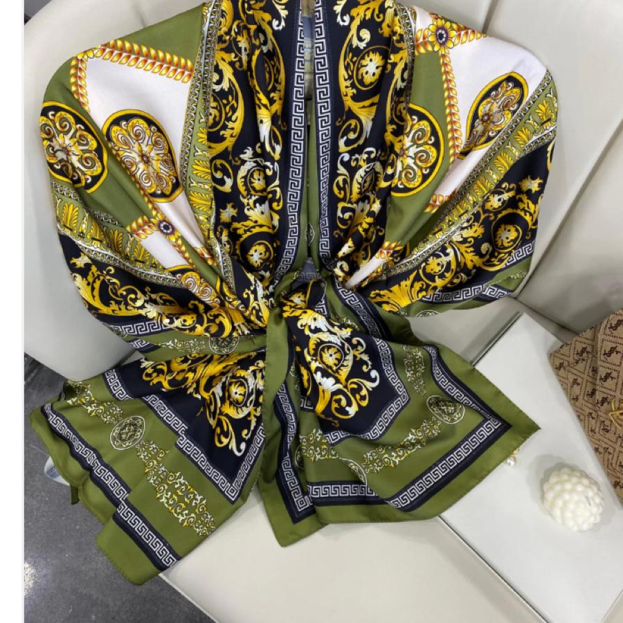 VERSACE VUAL İPEK ŞAL- HAKİ
