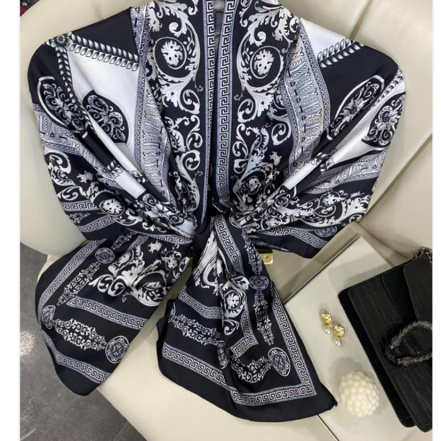 VERSACE VUAL İPEK ŞAL-SİYAH