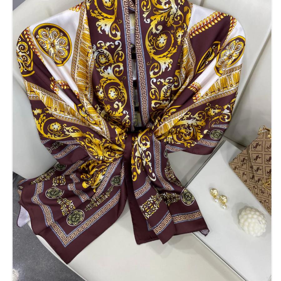 VERSACE VUAL İPEK ŞAL- MÜRDÜM