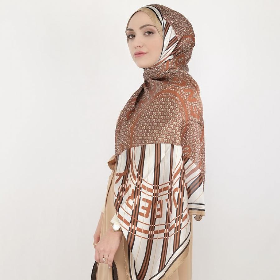 Burberry Çift Taraflı İthal Vual İpel Şal - Mocha -Latte