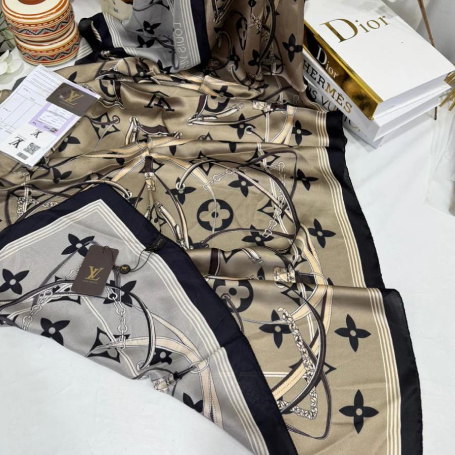 Lv Çift Taraflı İthal Vual İpel Şal - Vizon