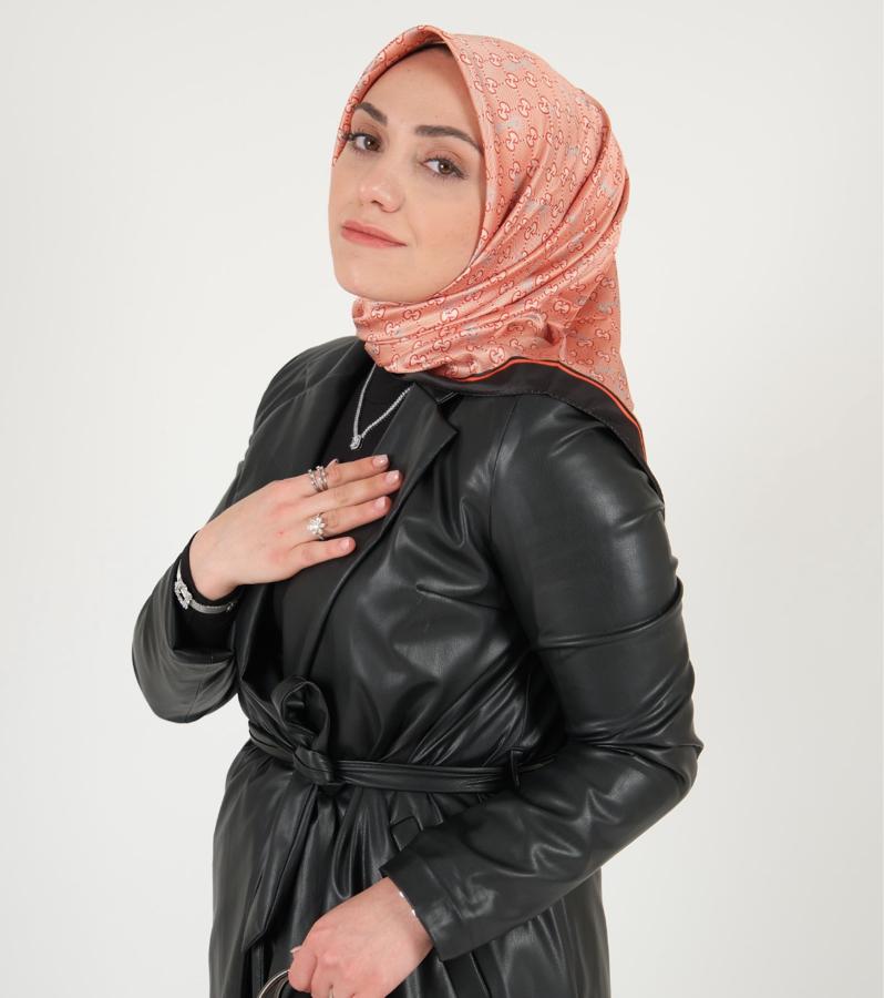 Gucci Desen Marka Eşarp - Karamel