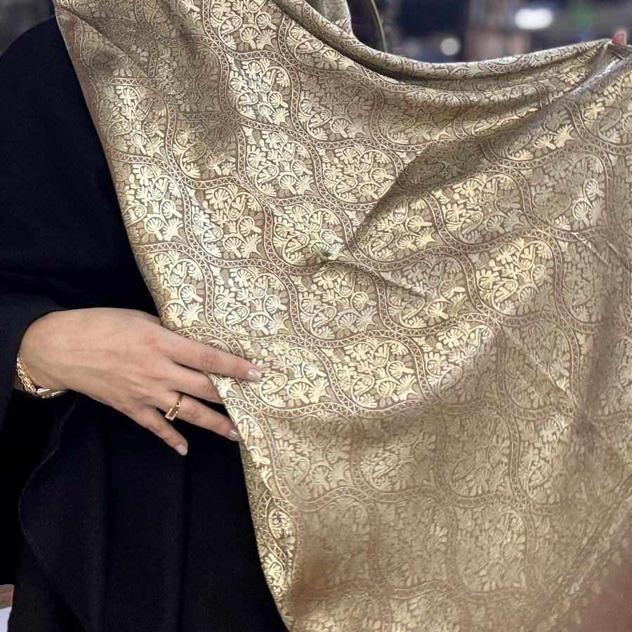 Hürrem Sultan Kendinden Dokulu Çift Taraflı Şal-Antik bronz